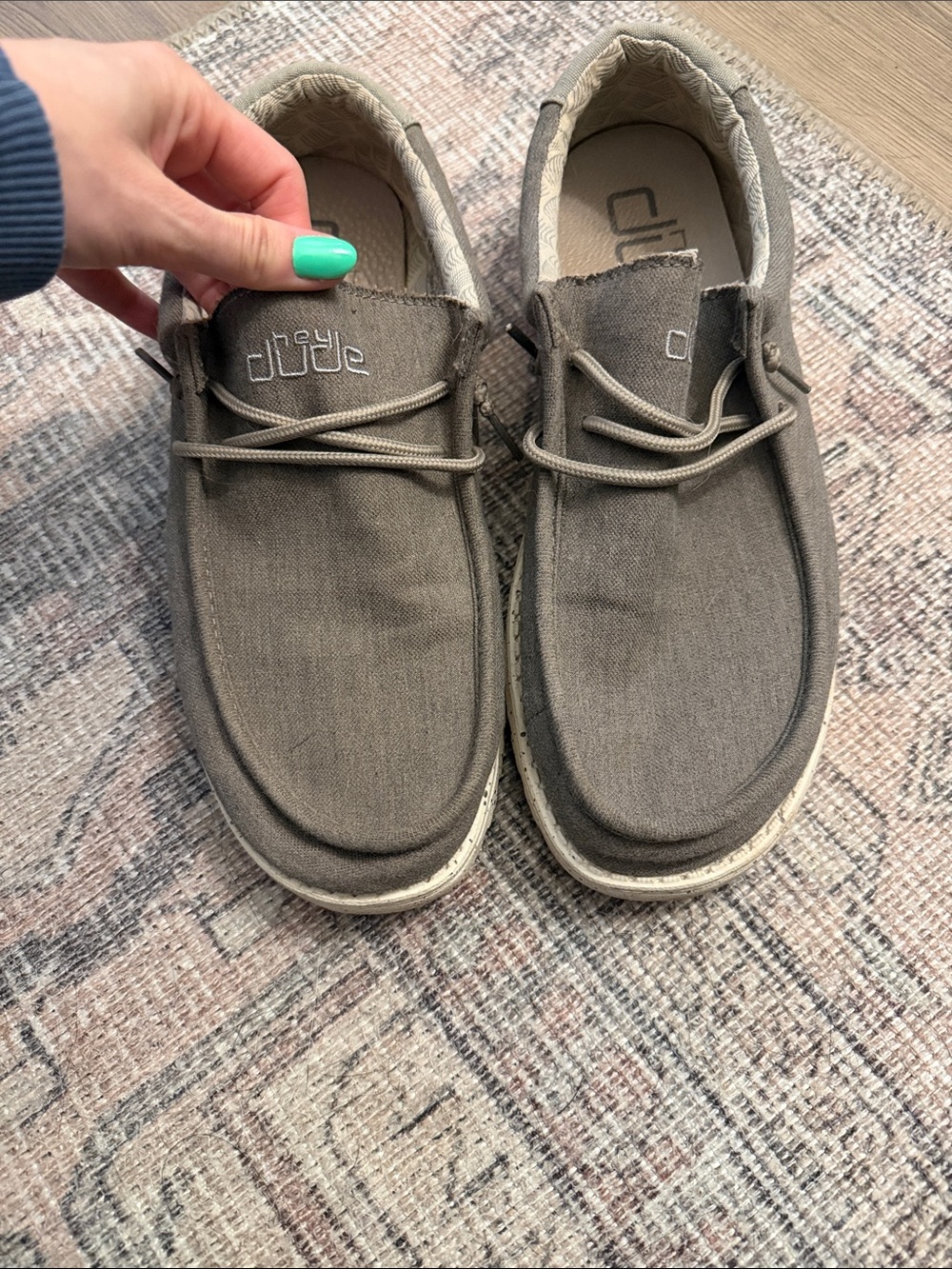 Hey Dude Casual Slip-On Shoes in Gray